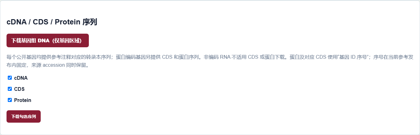 序列区与异构体下载